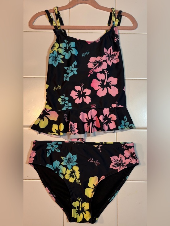 Hurley Other - NWT Hurley “Hawaiian Floral” 2-Piece Tankini Set, UPF 50, Girl’s Size 10/12